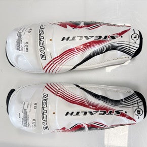 Used Easton Stealth Youth Shin Guards White 10" 11860-s000305759