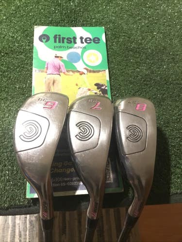 Cleveland Ladies Hibore Hybrid Irons Set (6-7-8 Irons) 50g Graphite Shafts