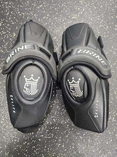 Used Brine King Elite Lacrosse Arm Pads Guards Black Lg 11849-s000037814