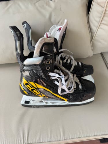 Yellow 2022 CCM AS-V Pro Hockey Skates Regular Width Pro Stock 7 (Used)