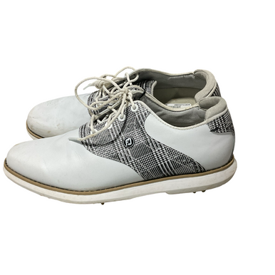 Used Foot Joy Mens Golf Shoes White Senior 7.5 11834-s000048234