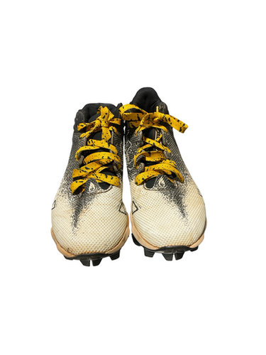 Used Under Armour Blk White W Yellow Laces Bb Sb Cleats Yellow Junior 04.5 11834-s000048371