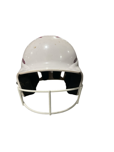 Used Rip-it Sz 6 1 2- 7 3 8 Batting Helmet W Mask White One Size 11834-s000048316