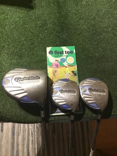 Taylormade Ladies 2007 Burner Woods Set (Driver, 5W, 7W) REAX 50 Graphite Shafts