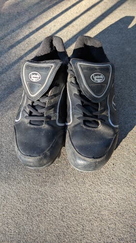 Black Men's Size M 9.0 (W 10.0) Adult Louisville Slugger Low Top Molded Cleats (Used)