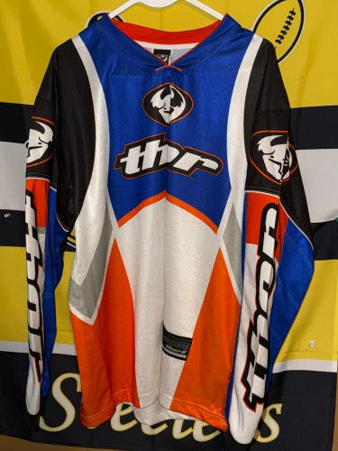 Thor Motocross Dirt Bike Jersey Men’s Size Large Used Pre Owned As Is Thailand