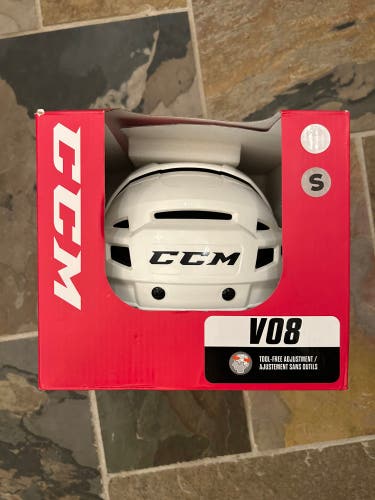 Small CCM Vector V08 Helmet Pro Stock (New) - White