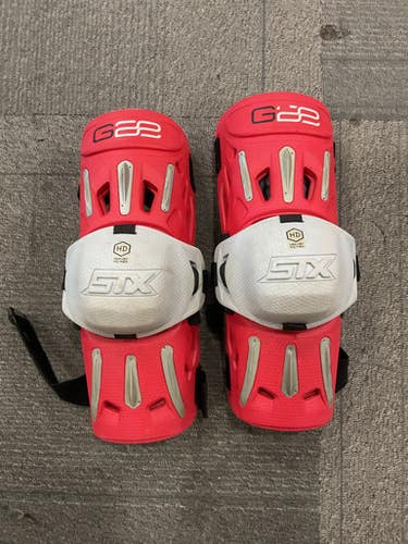 Used Stx G22 Lacrosse Arm Pads Guards Red Lg 11614-s000233834