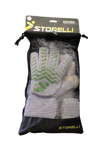 Used Storelli Electric Soccer Goalie Gloves White 8 11443-s000204494