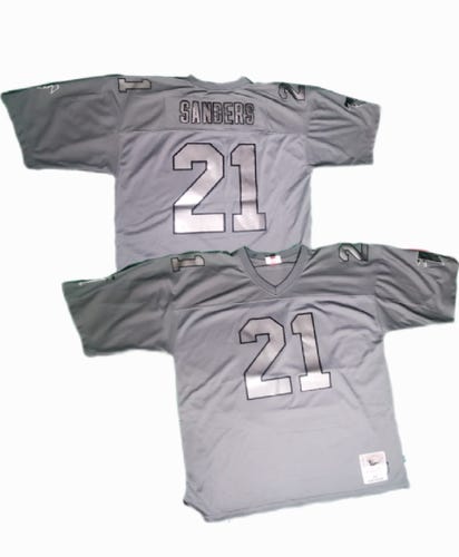 NFL ATLANTA FALCONS DION SANDERS 21 HALL OF FAME Gray L/XL Jersey