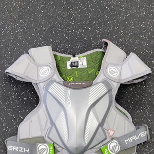 Used Maverik Mx Ekg Lacrosse Shoulder Pads Grey Lg 11849-s000038568