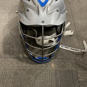 Used Cascade Cpv-r Lacrosse Helmet Grey And Royal Blue One Size 11614-s000232090