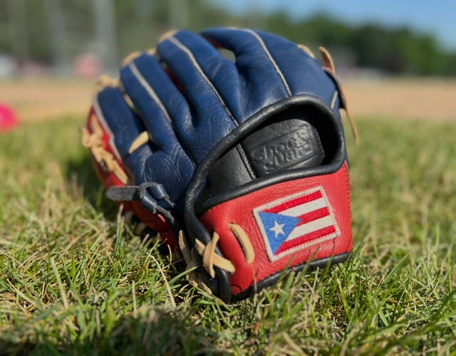 Tamanaco SP1302 13" Softball Glove - Puerto Rico Flag - 6-Finger Trapeze - Rare South American brand