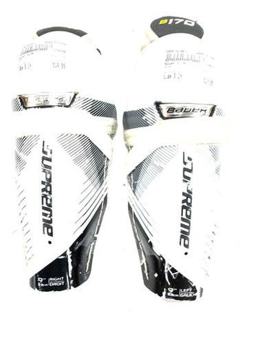 Used Bauer S170 Youth Shin Guards White 9" 11860-s000307063
