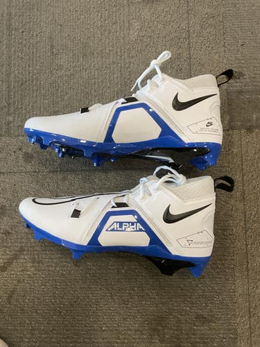 Used Nike Alpha Menace Pro 3 Adult Fb Cleats Royal Blue Senior 15 11614-s000234366
