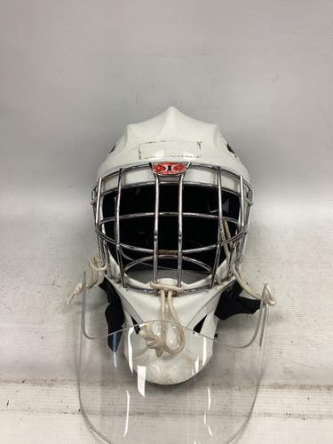 Used Itech Goalie Helmet Senior Goalie Helmet Mask White One Size 11851-s000045600
