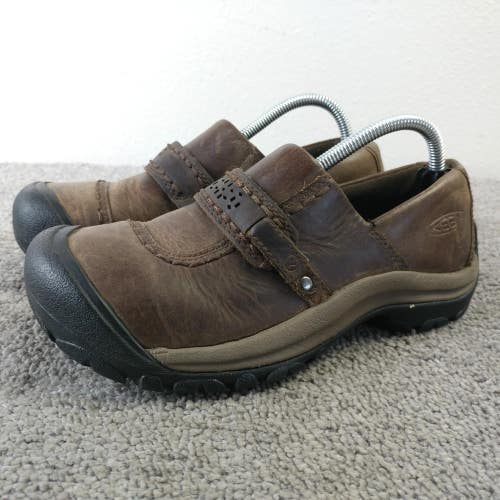 Keen Kaci Loafers Womens Size 6.5 Slip On Shoes Brown Leather