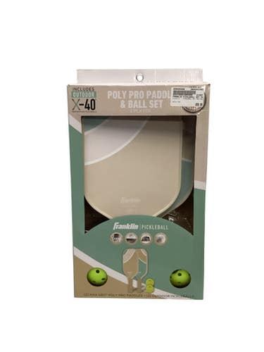 Used Franklin Pickleball Set Tan Teal Pickleball Racquet Tan 11443-s000204868