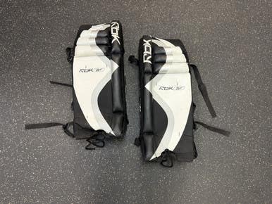 Used Reebok Street Goalie Leg Pads Junior Black 27" 11339-s000201464