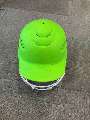 Used Rawlings Rcfh Batting Helmet W Mask Neon Green M L 11614-s000235348