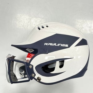 Used Rawlings 6 7 8-7 5 8 Batting Helmet W Mask Navy Blue One Size 11860-s000307944