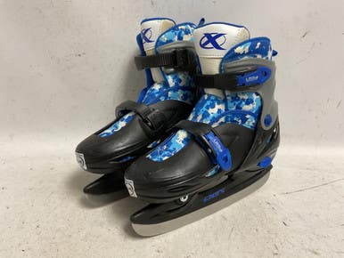 Used Dbx Adj 1-4 Boys Softboot Skate Black And Carolina Blue Adjustable 11855-s000202573