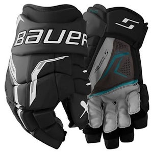 New Bauer S26 Supreme F40 13" Bk Wht Gloves 11860-bar106709213bw