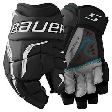 New Bauer S26 Supreme F40 13" Bk Wht Gloves 11860-bar106709213bw
