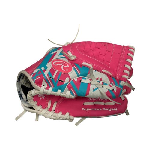 Used Rawlings REMIX RH Throw Fastpitch Gloves Pink 11" 11859-S000031859