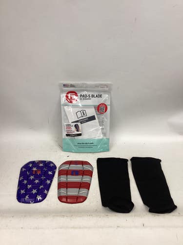 Used Pro-s Blade Soccer Shin Guards Adult Grey And Red Md 11851-s000046553