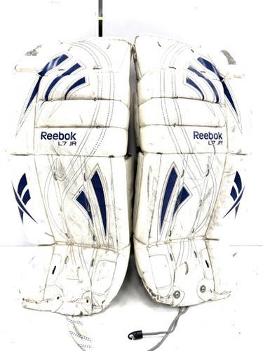 Used Reebok L7 Yt Goalie Leg Pads Youth White 26" 11860-s000309157