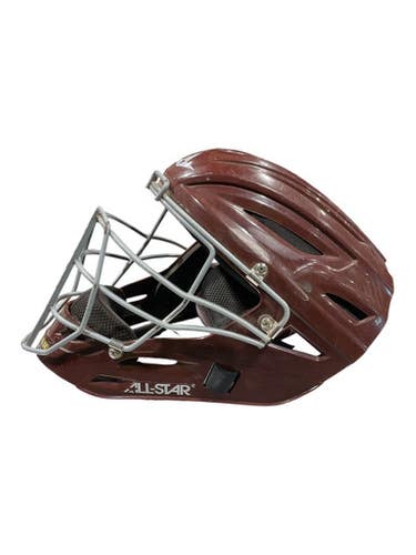 Used All Star Catchers Helmet W Mask Brown Lg 11847-s000035643