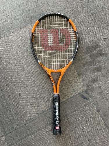 Used Wilson Titanium 3 Adult Tennis Racquet Orange Unknown 11614-s000236977