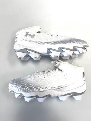 Used Under Armour Jr Fb Cleats White Junior 06 11860-s000309526