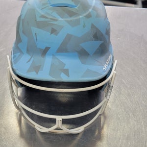 Used BoomBah HELMET WITH MASK Batting Helmet w/Mask Royal Blue S/M 11497-S000159205