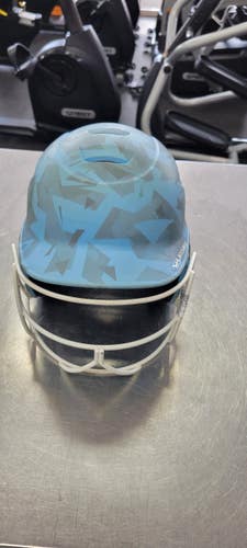 Used BoomBah HELMET WITH MASK Batting Helmet w/Mask Royal Blue S/M 11497-S000159205
