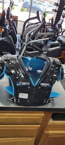 Used SPORTS UNLIMITED FB Shoulder Pads Black MD 11497-S000159199
