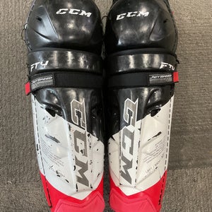 Used Ccm Jetspeed Ft4 Junior Shin Guards Black 12" 11614-s000237016