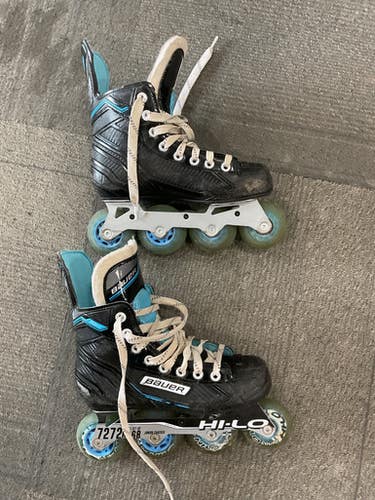 Used Bauer Rsx Hi-lo Junior Roller Quad Skates Black Junior 05.5 11614-s000237013