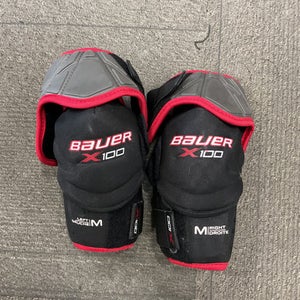 Used Bauer X100 Senior Elbow Pads Md 11614-s000237111