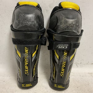 Used Bauer Supreme Mx3 Youth Shin Guards Black And Yellow 9" 11855-s000204240