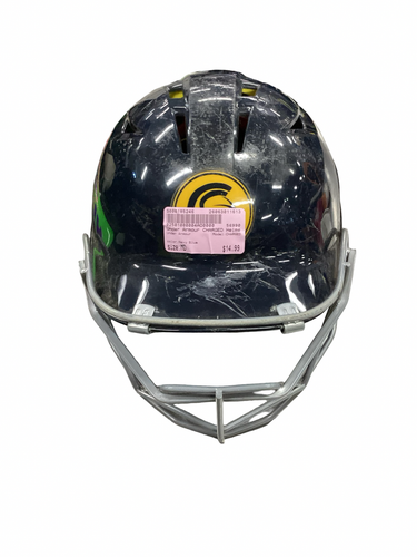 Used Under Armour CHARGED Batting Helmet w/Mask Navy Blue MD 11613-S000185246