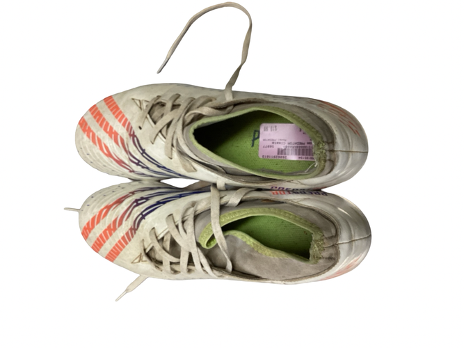 Used Adidas PREDATOR Soccer Cleats White Senior 9.5 11613-S000185194