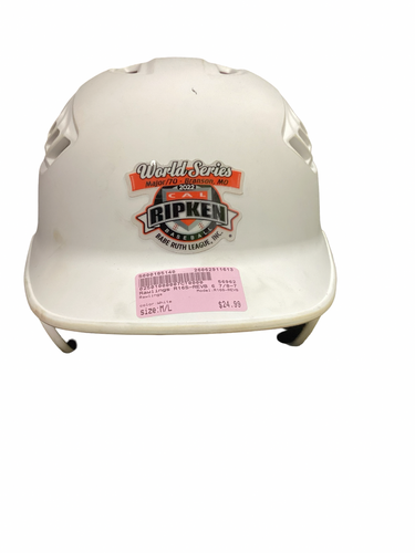 Used Rawlings R16S-REVB Batting Helmet No Mask White M/L 11613-S000185140