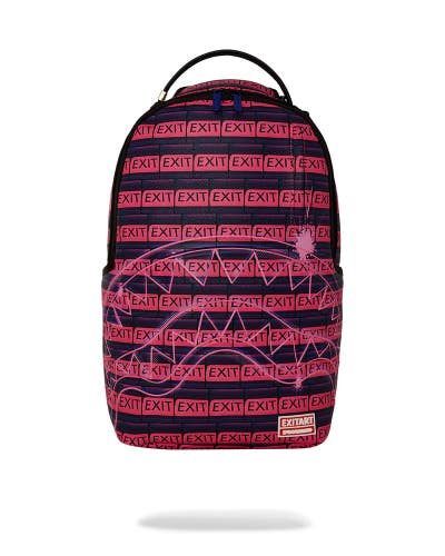 Sprayground Exit Pink Edition Backpack Pink Faux Leather Shoulder Strap UPS1213