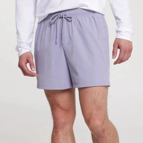 Vrst Everyday Shorts Men's Medium Purple Stretch 5" Inseam Elastic Waist UPS1118