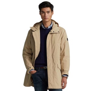 Polo Ralph Lauren Marsh Coat Men's 2XL Beige Hooded Full Zip Packable UPS1044