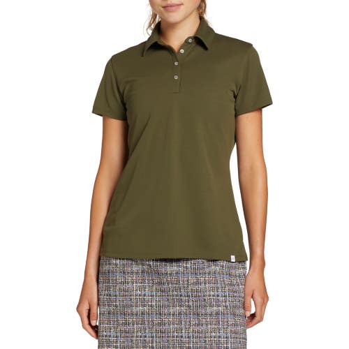 Walter Hagen Polo Shirt Women's XS Olive Green Pique Short Sleeve Golf UPS1121