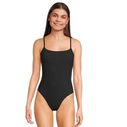Sunsets Ariel Swimsuits Women's M Black Stretch Spaghetti Strap One-Piece UPS987