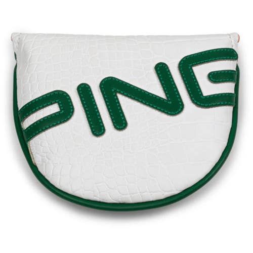 Ping Heritage Mallet Putter Headcover White Green Leather Throughout UPS1208